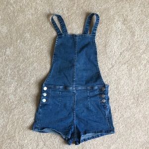 Free People Short Overalls